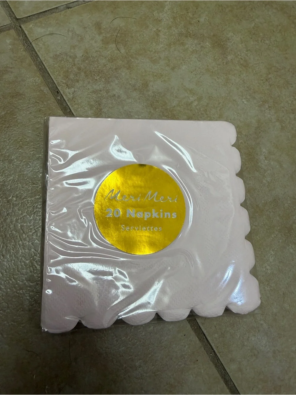 Meri Meri Pink Scalloped Paper Napkins (Brand New in Packaging!!)